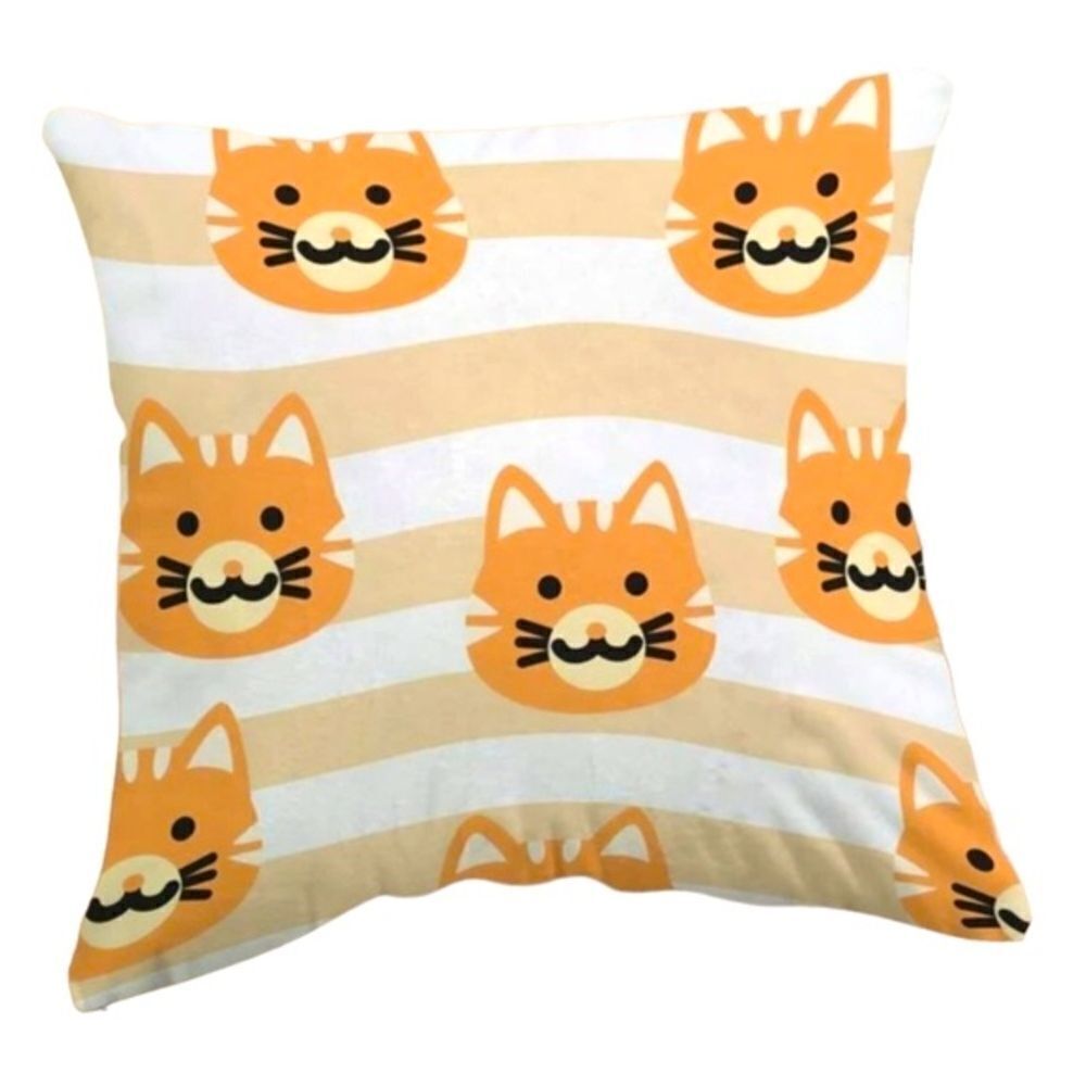 Cartoon Cat Pillow Cover - Picture 4 of 6